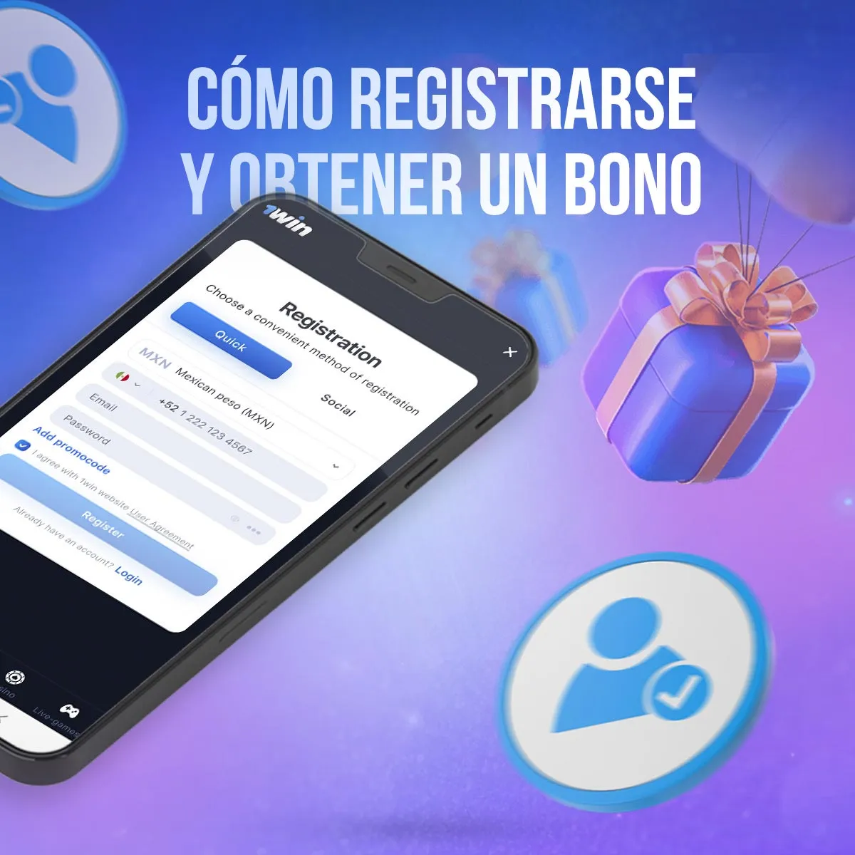 Cómo registrarse en la app móvil 1win para android y conseguir un bono