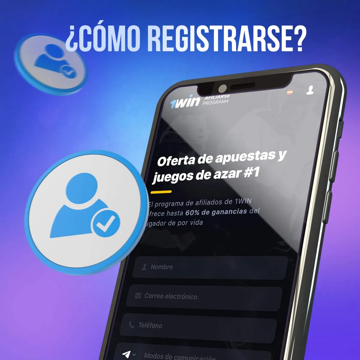 Cómo registrarse para ser afiliado de 1win