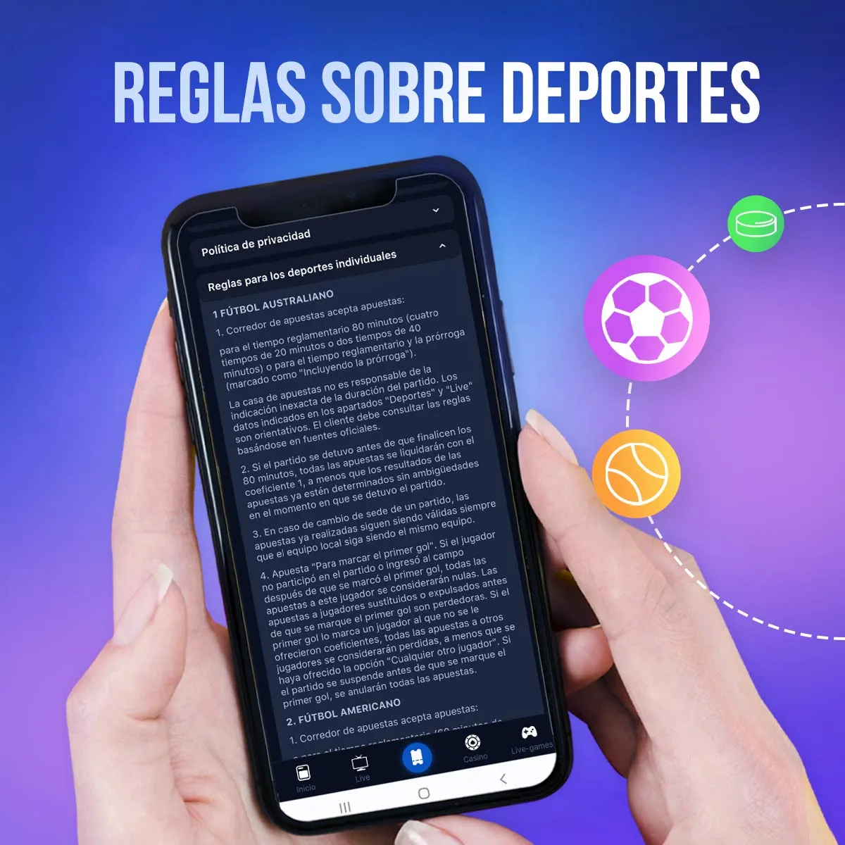 Reglas y normas de las apuestas deportivas en 1win