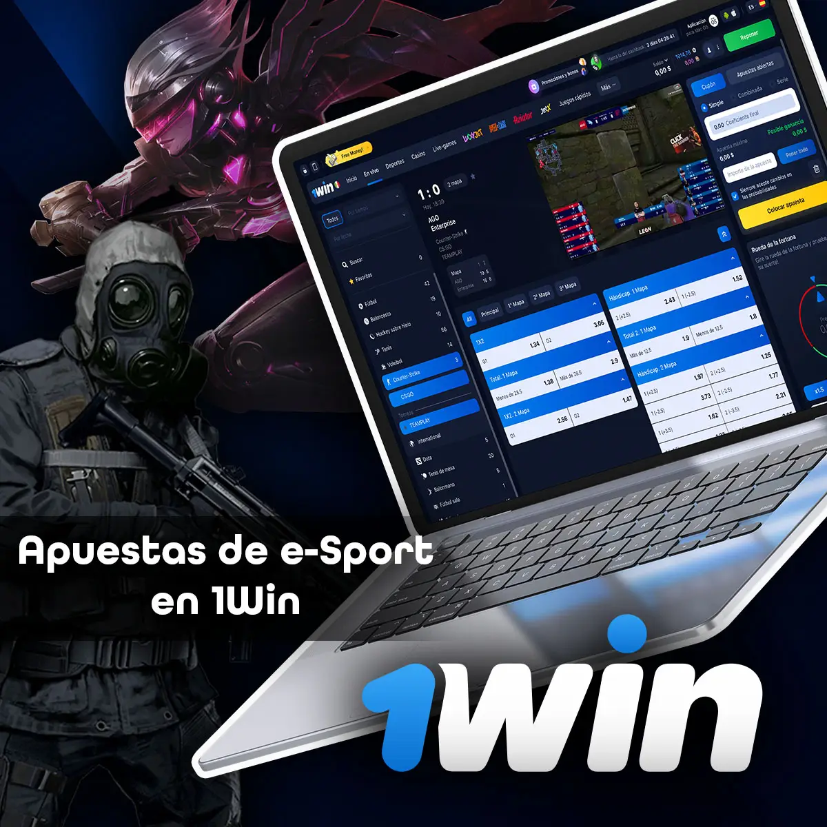 Apuestas en línea en esports en la casa de apuestas 1Win