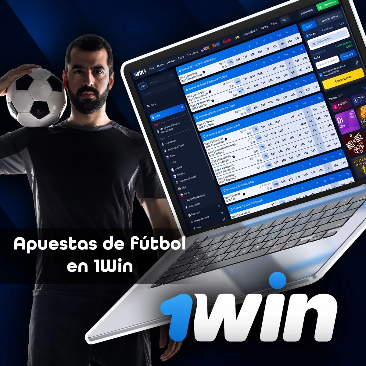 Apuestas de fútbol en línea en la casa de apuestas 1Win