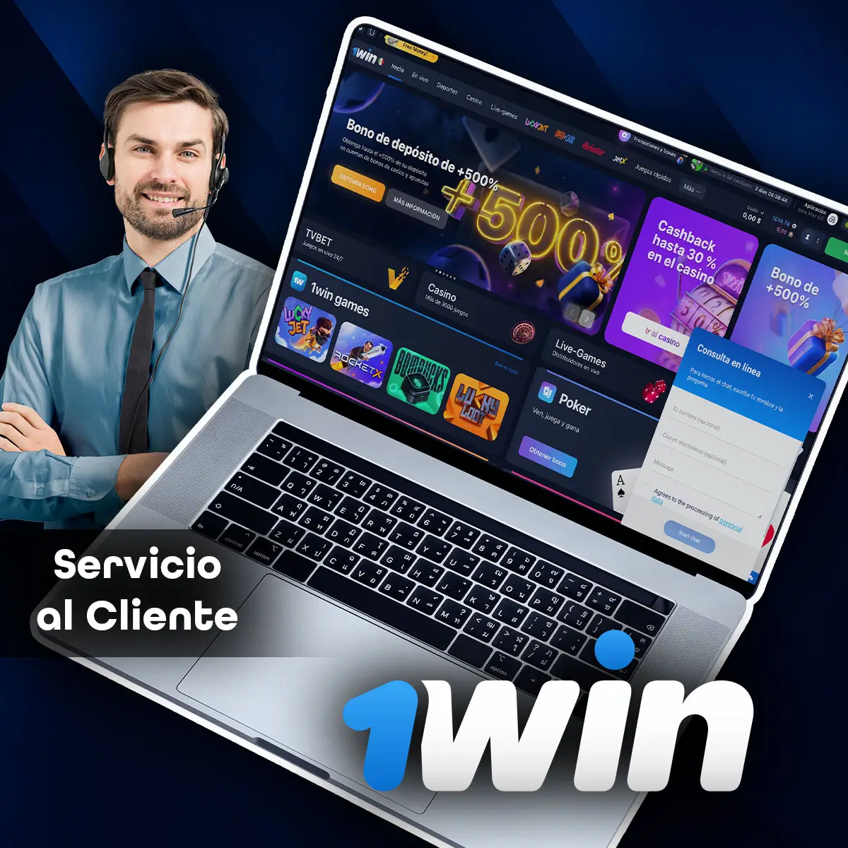 Cómo funciona la asistencia en la aplicación móvil 1win
