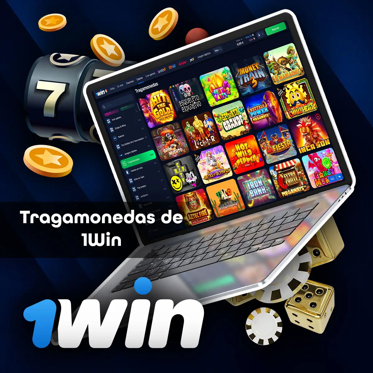 Tragaperras en la aplicación móvil de 1win.