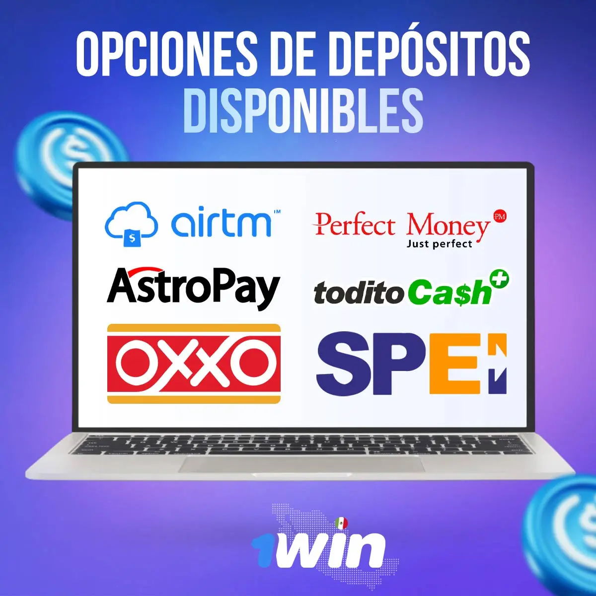 Los mejores servicios de pago para depositar en 1win