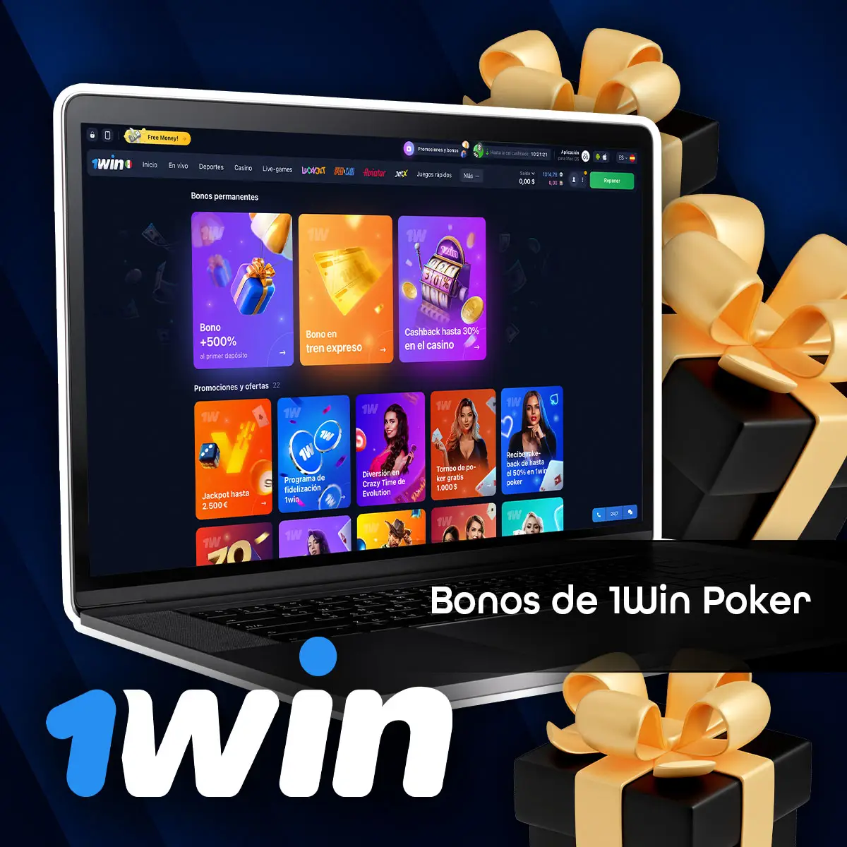 Grandes bonos para nuevos clientes en la casa de apuestas 1Win
