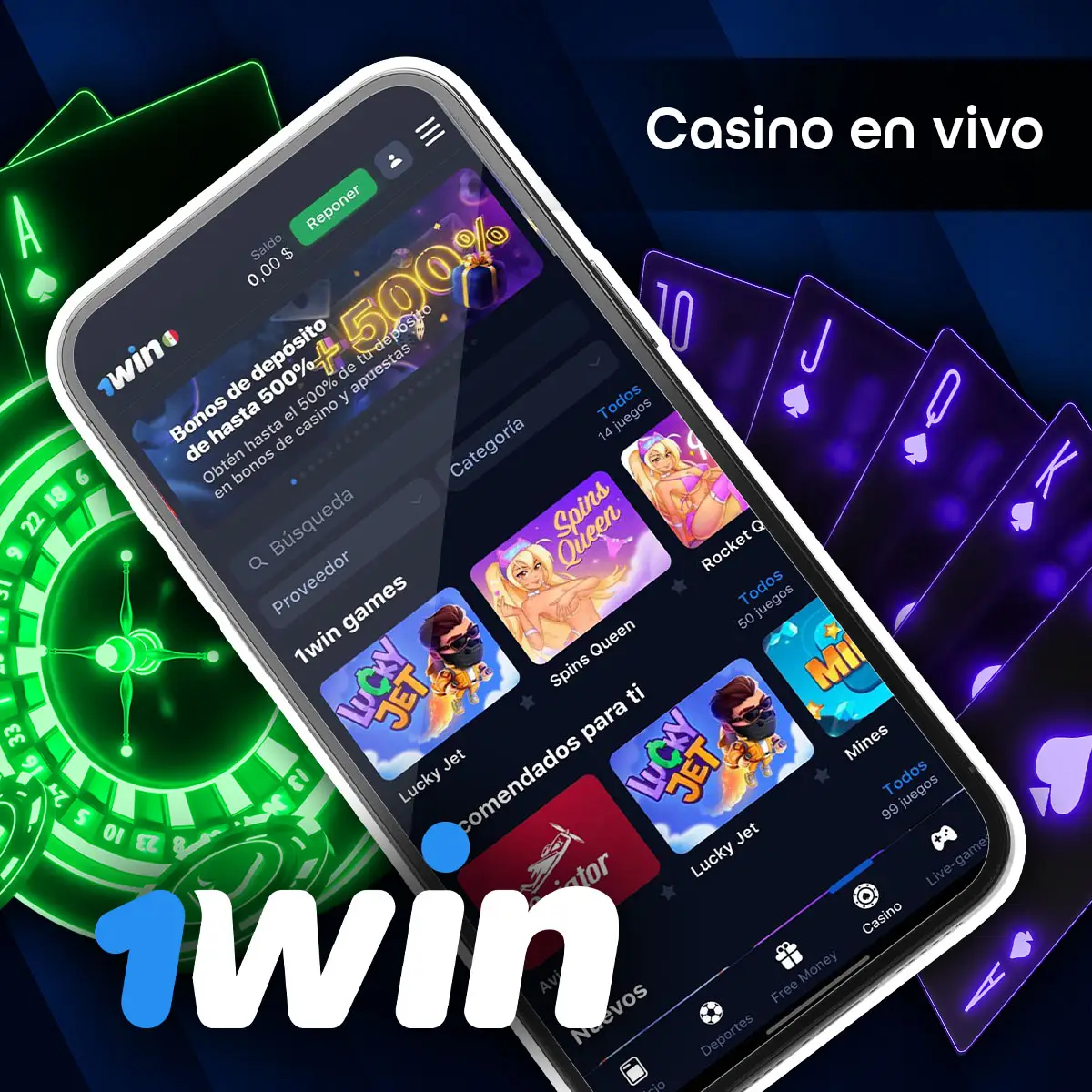 Visión general de los juegos de casino en vivo de 1Win