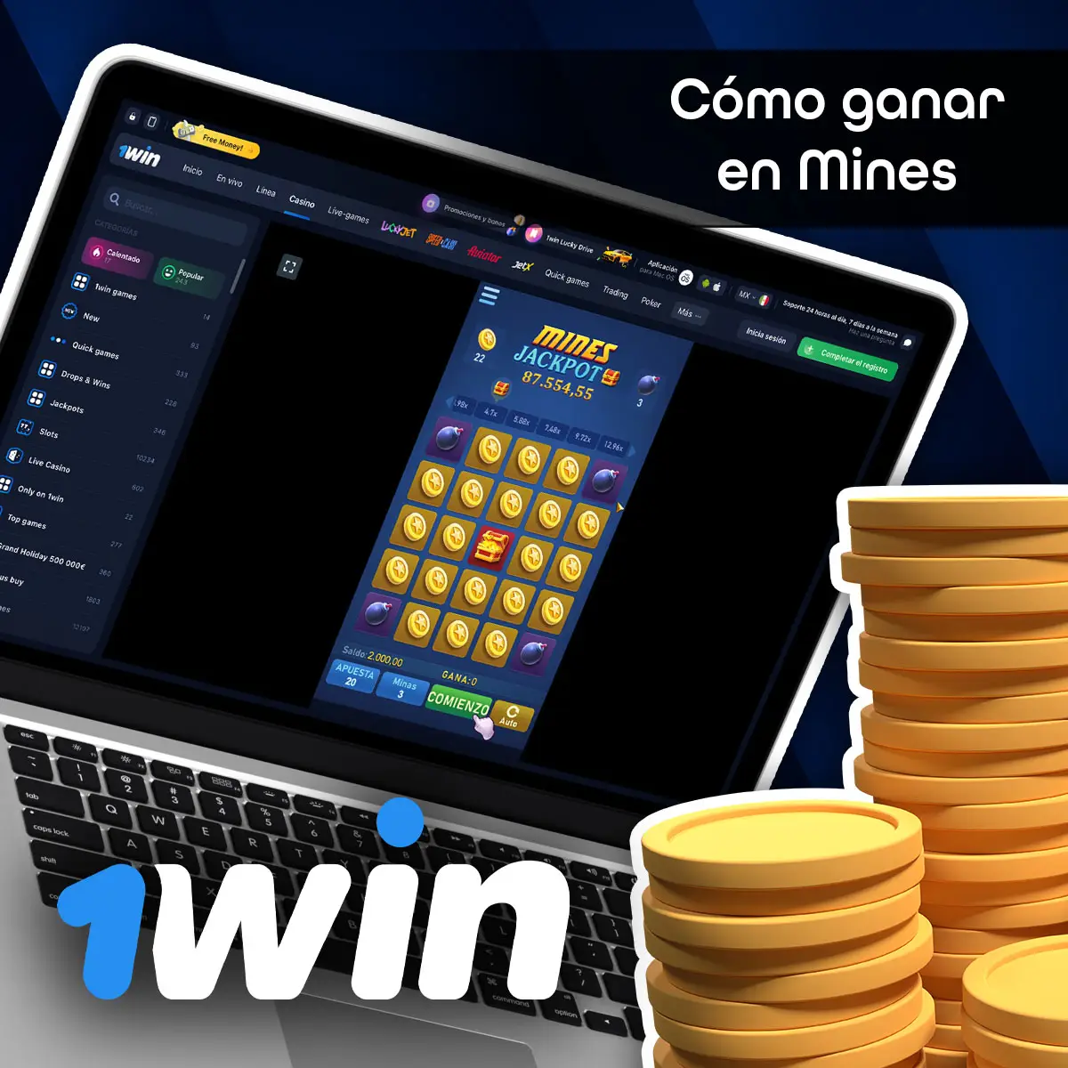 ¿Cómo funciona el juego de las Mines en la plataforma 1win?