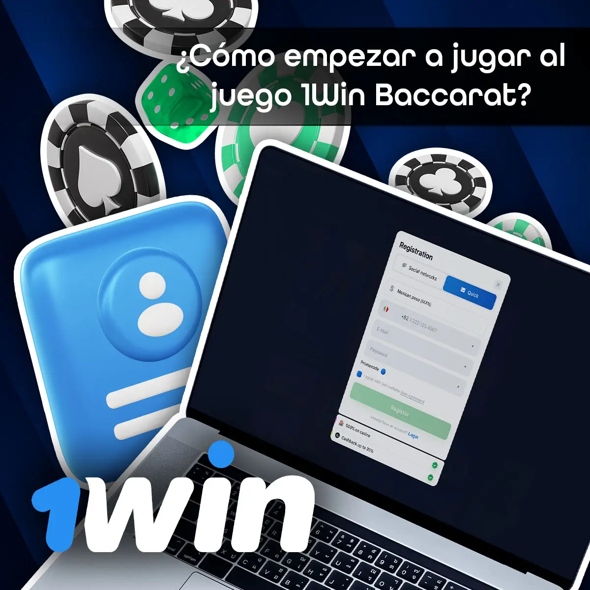Proceso de registro en Baccarat 1Win