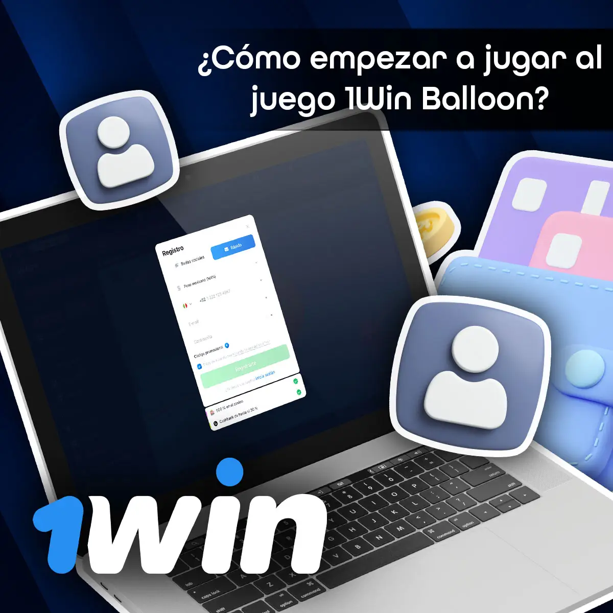 El proceso de registro en la plataforma 1win para jugar a Balloon