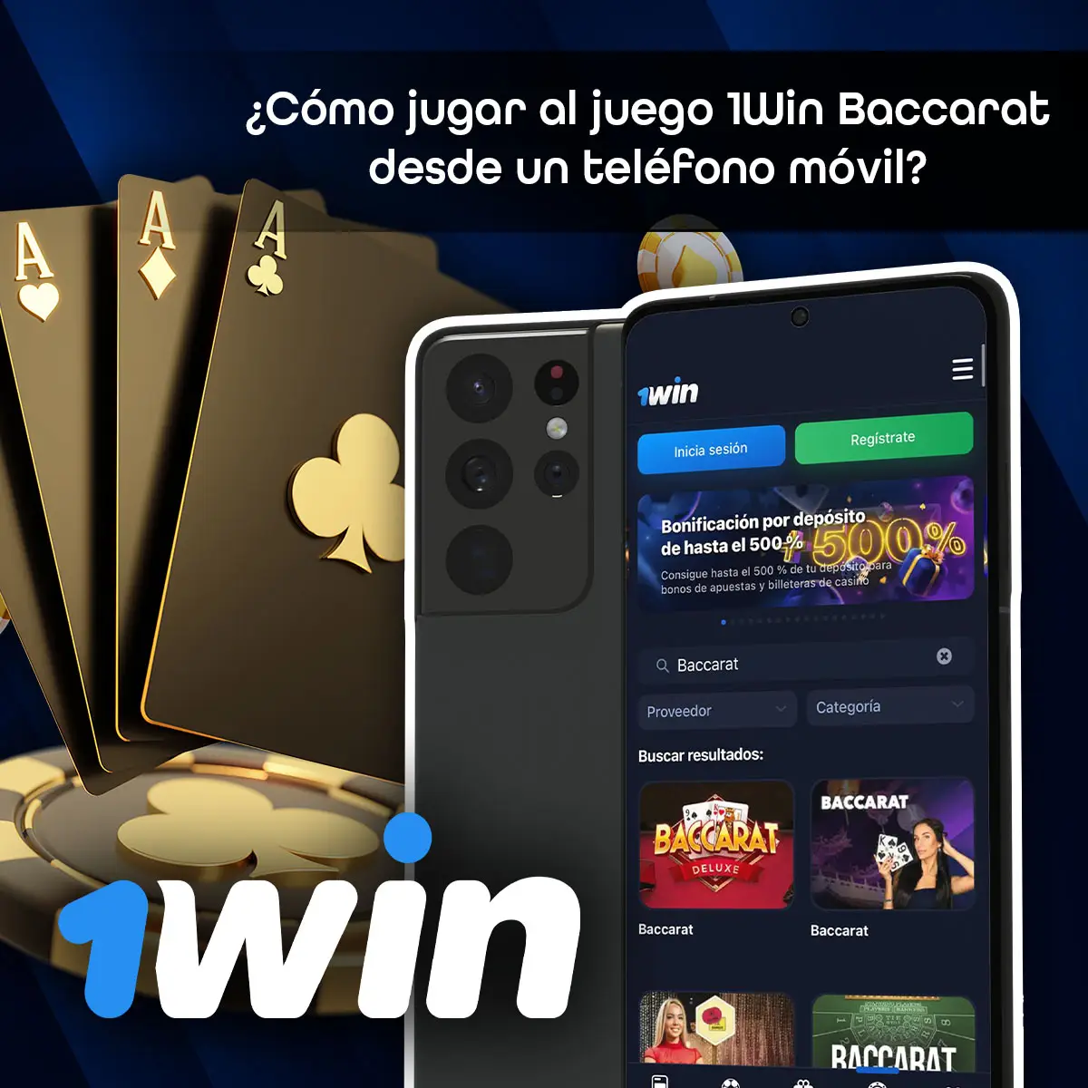 ¿Cómo accedo a Baccarat 1Win desde la aplicación?