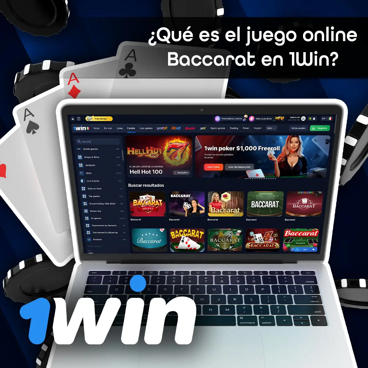 Información sobre el juego en línea Baccarat de 1Win