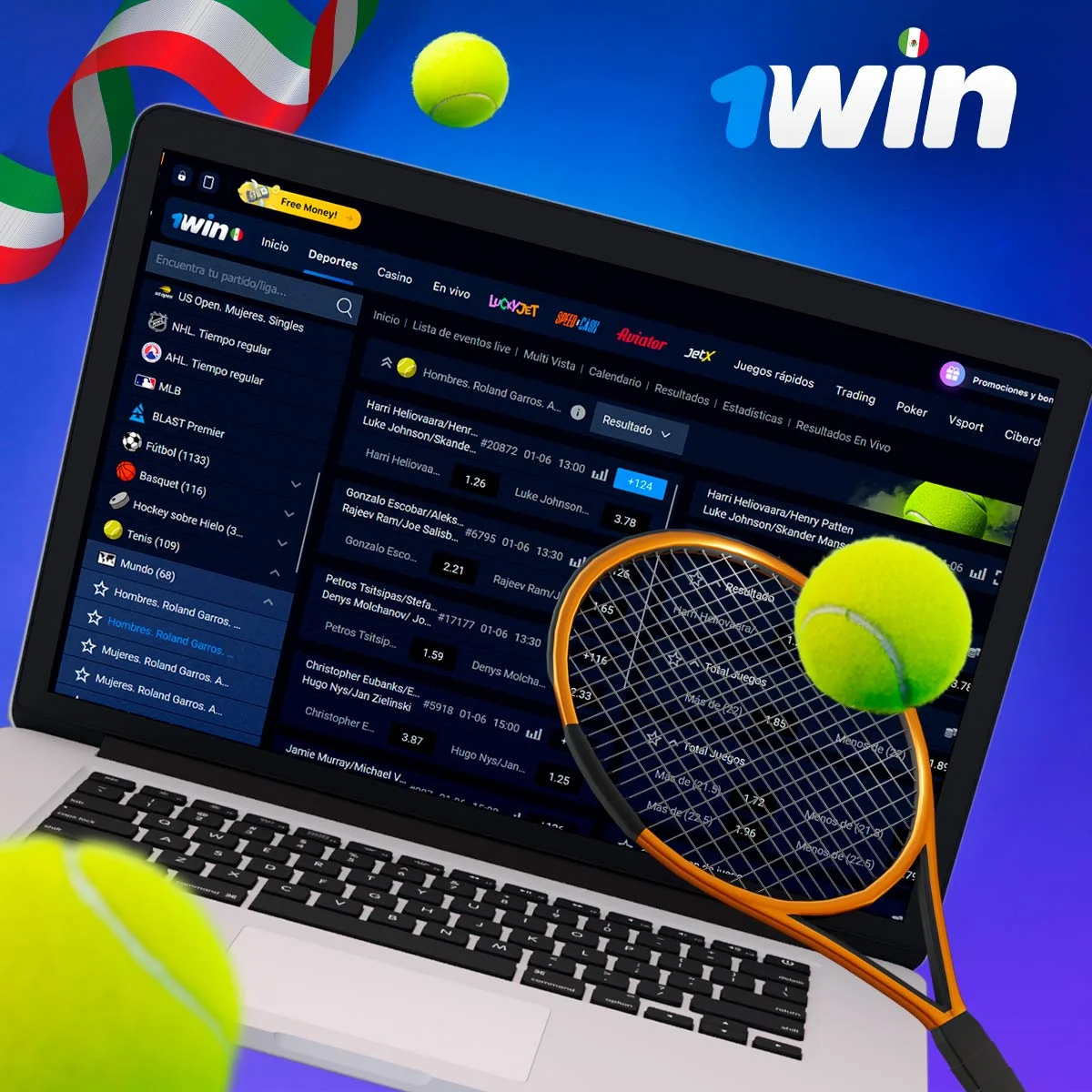 ¿Qué tipos de apuestas deportivas están disponibles en 1win?