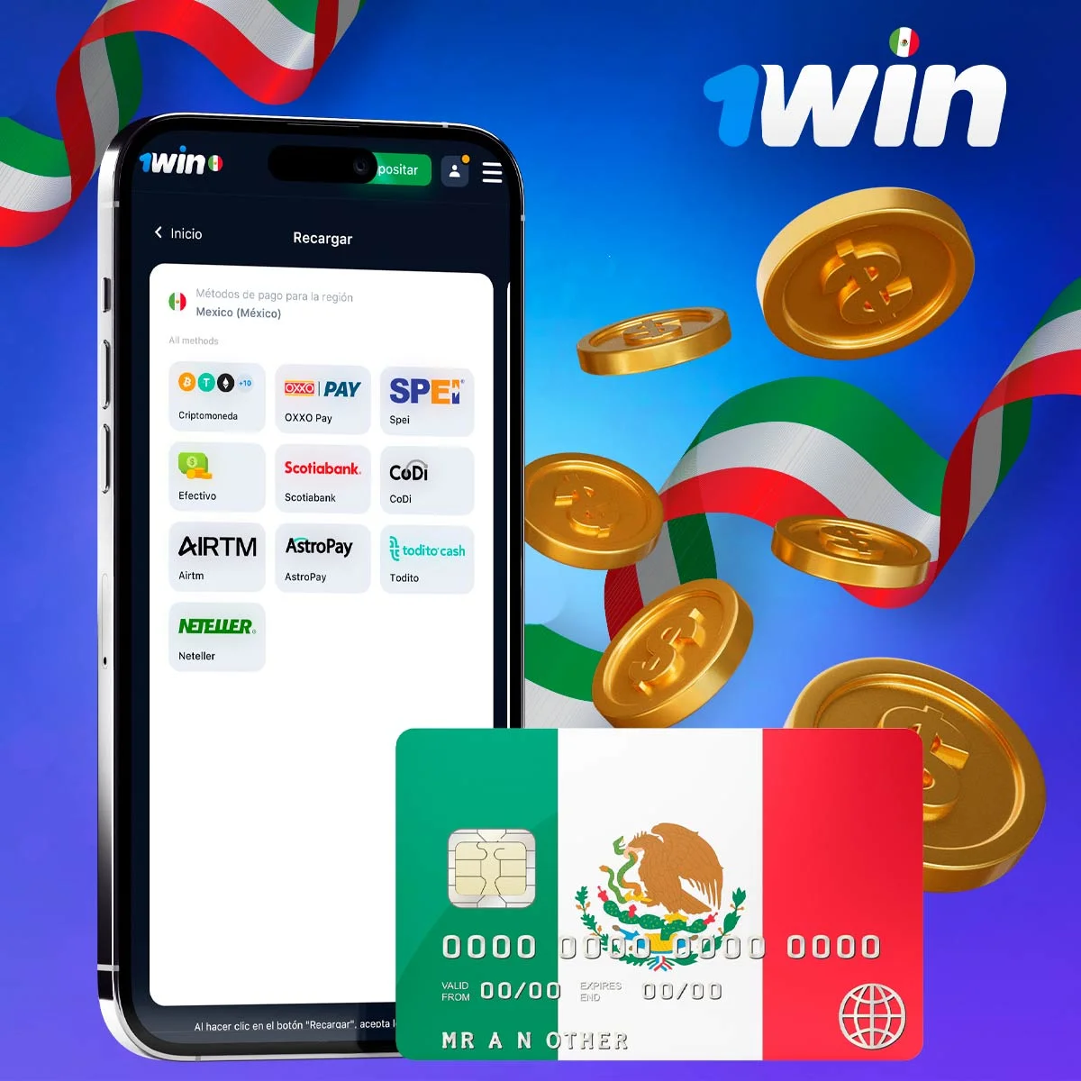 Cómo hacer su primer depósito en 1win Mexico