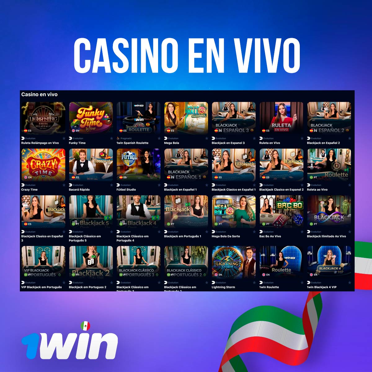 Reseña del casino en vivo de 1win México